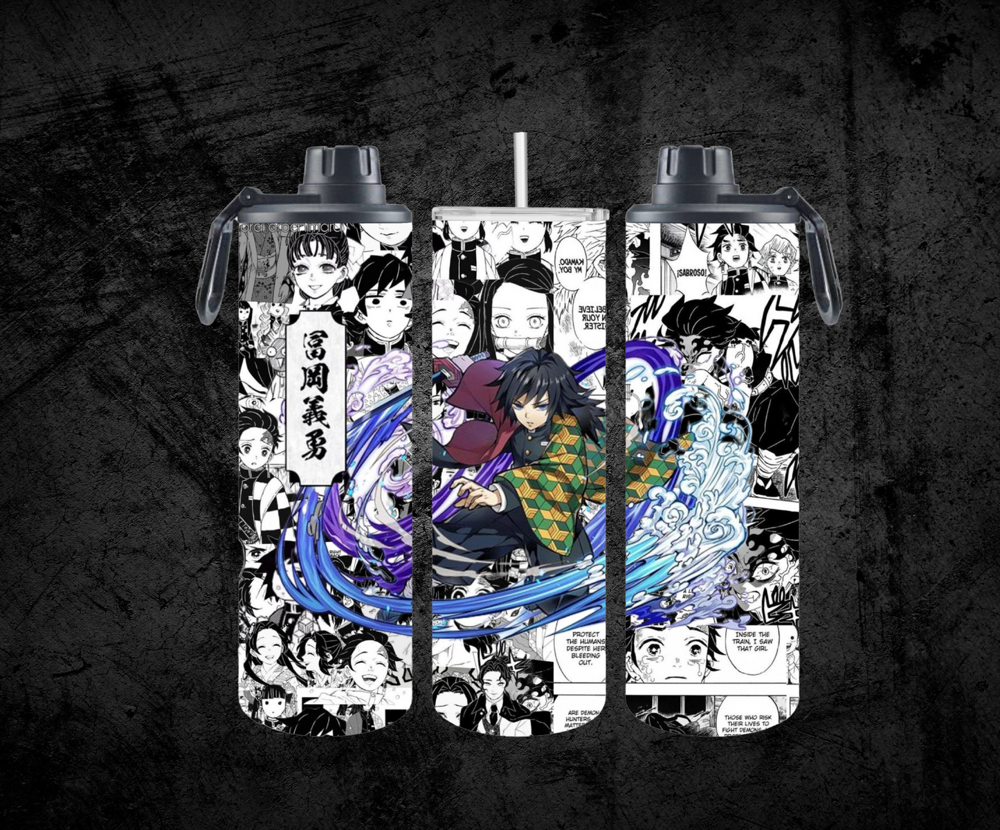 Dual-Lid Sport Bottle / Tumbler - Anime DS17