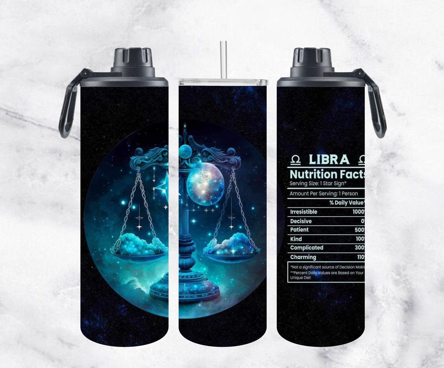 Zodiac Dual-Lid Sport Bottles - Libra