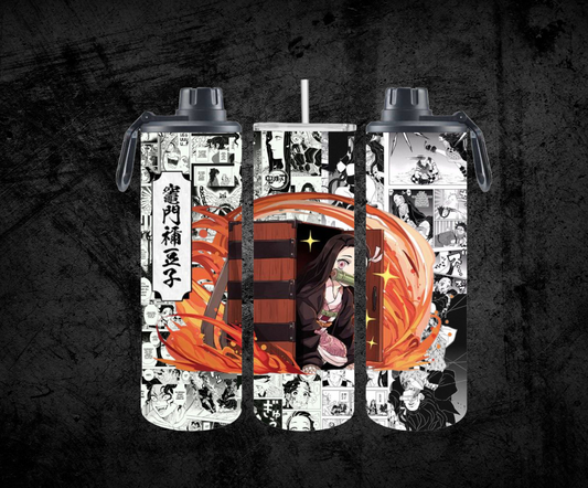 Dual-Lid Sport Bottle / Tumbler - Anime NK6