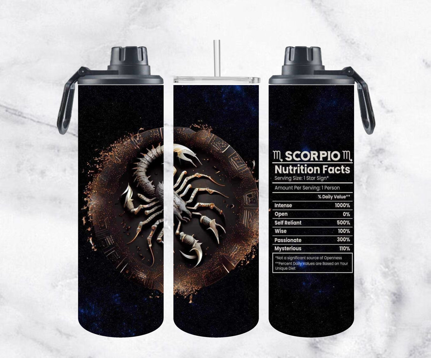 Zodiac Dual-Lid Sport Bottles - Scorpio