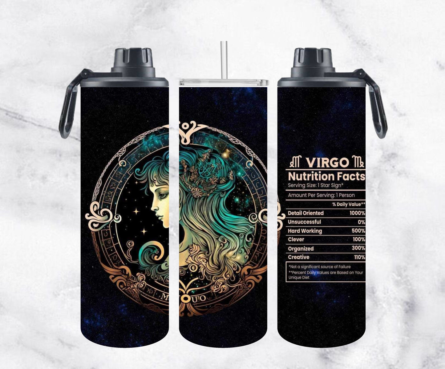 Zodiac Dual-Lid Sport Bottles - Virgo